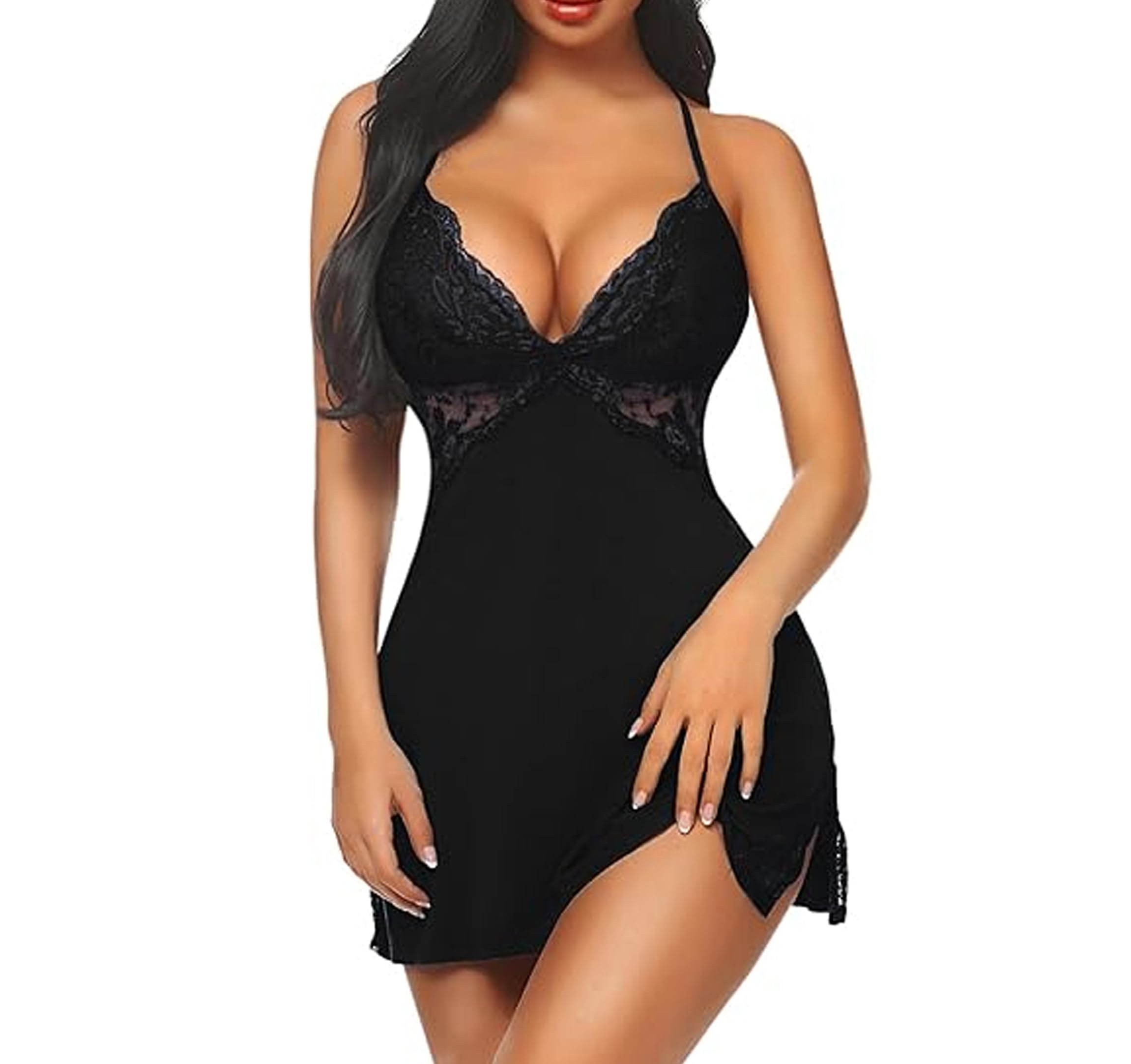 Womens Babydoll Dress Polyester Lingerie Set Lace Teddy Strap | Honeymoon Night Dresses for Women Hot Sexy | Babydoll Dress for Women Sexy | Baby Doll Night Dress | Anniversary & Valentine Gift-image-42
