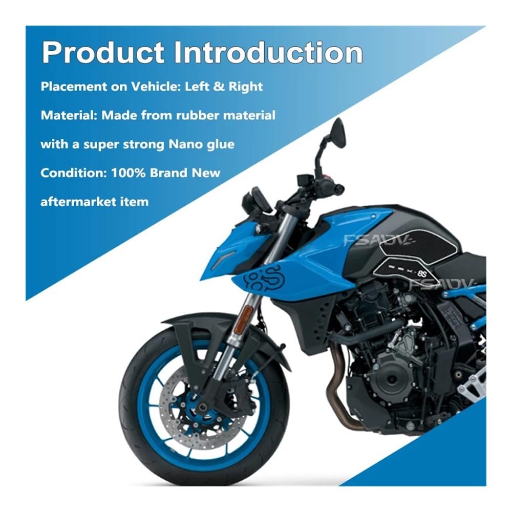 Protège Réservoir Moto Pour Suzuki GSX-S750 / Z (2017-2021) - Coussinets Caoutchouc Antidérapants, Protection Contre Les Rayures