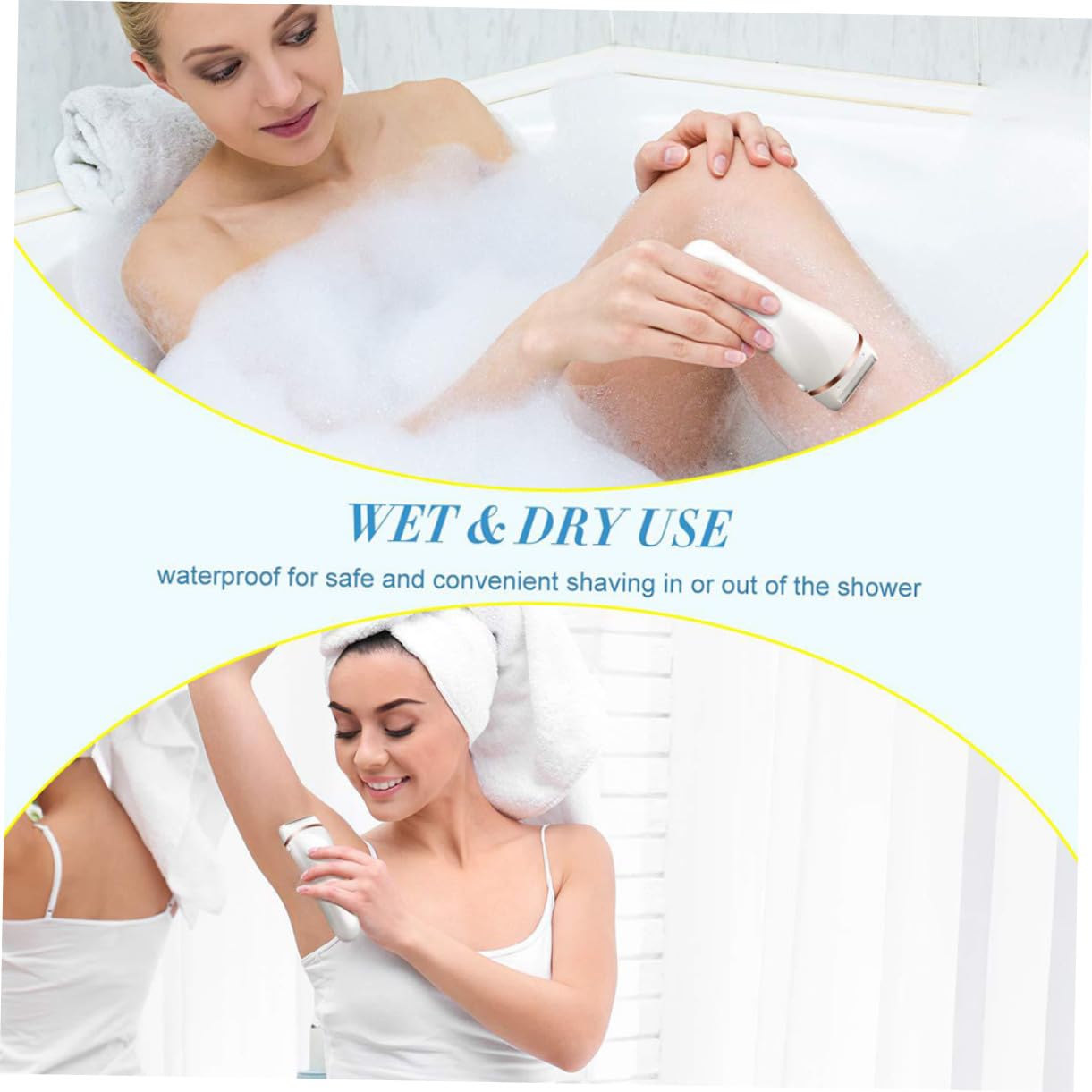 Zerodeko Afeitadora Diseño Ergonómico y Batería de 600mah Recargable USB Depiladora Corporal Resistente al Agua para Depilación Rápida y Precisa para Mujer
