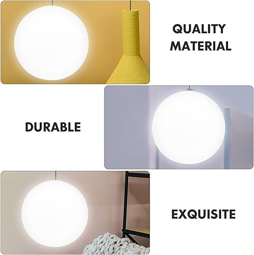 Miniatura 7 de Kichvoe Cubierta de lámpara colgante de 4.7 pulgadas, pantalla de vidrio blanco de repuesto para lámparas de vidrio esmerilado con lámpara de globo