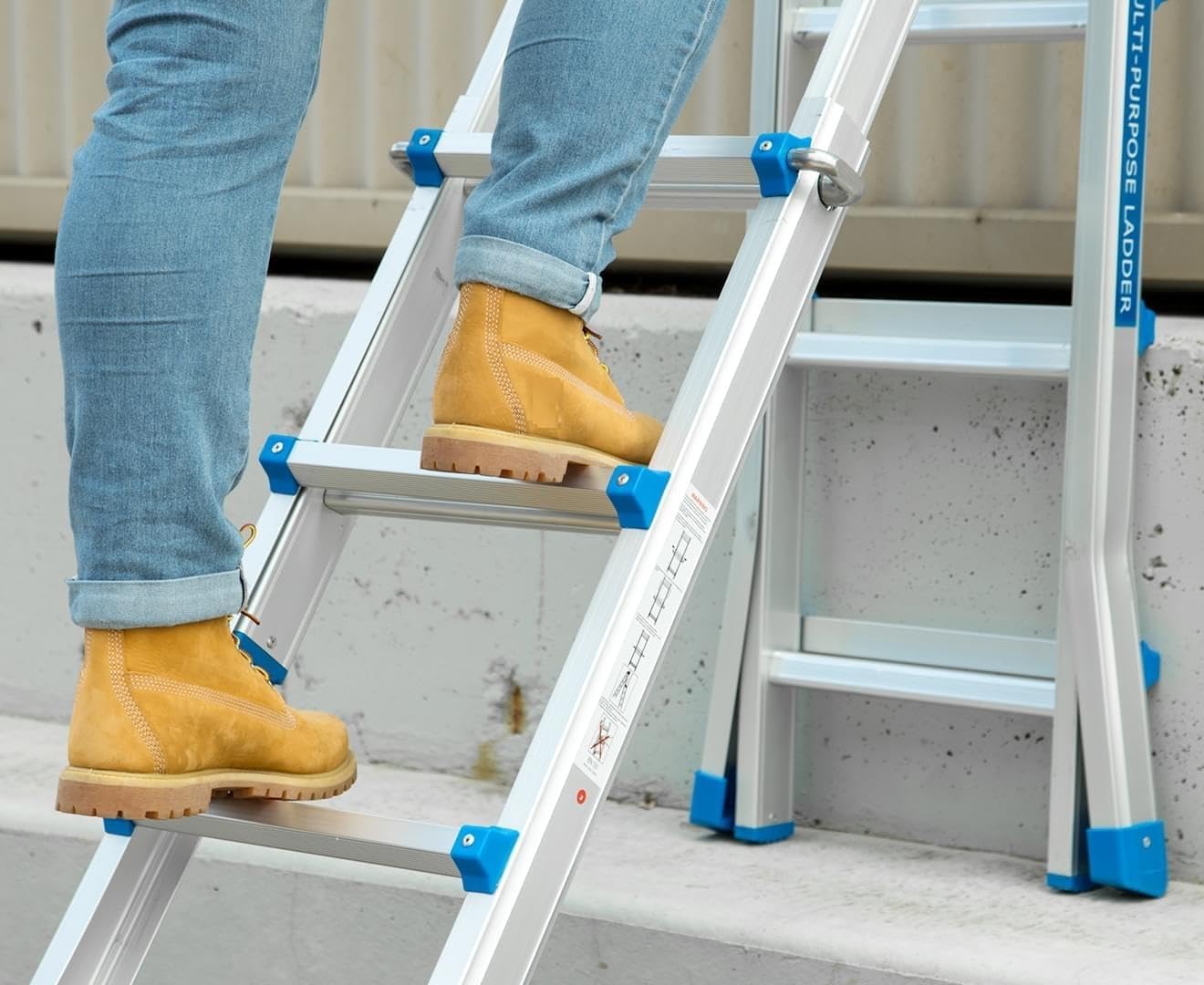 Treppe Aluminiowa wielofunkcyjna składana drabina przegubowa 4x5 stopni 5,10 m