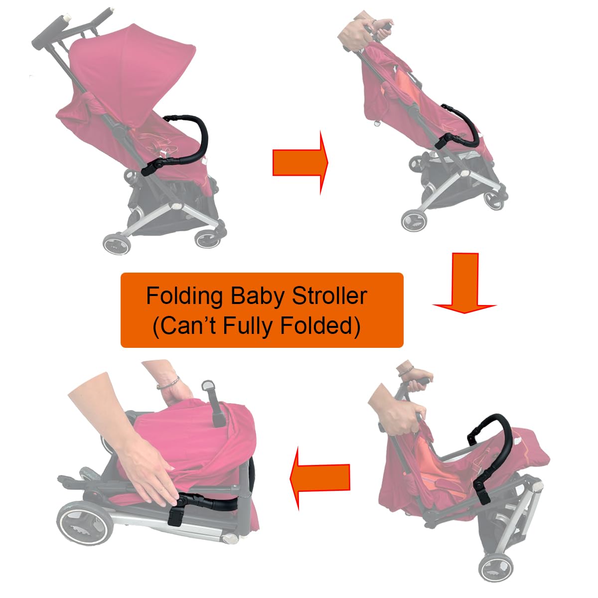 Accessori per passeggino per passeggino gb Pockit+/Cybex Libelle – Bracciolo regolabile in pelle PU (grandi dimensioni)