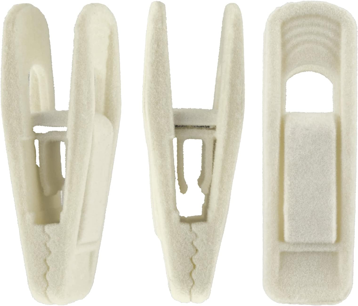 Velvet Hangers - 20 Pack Beige Pants Hangers With Strong Finger Flocked Clips