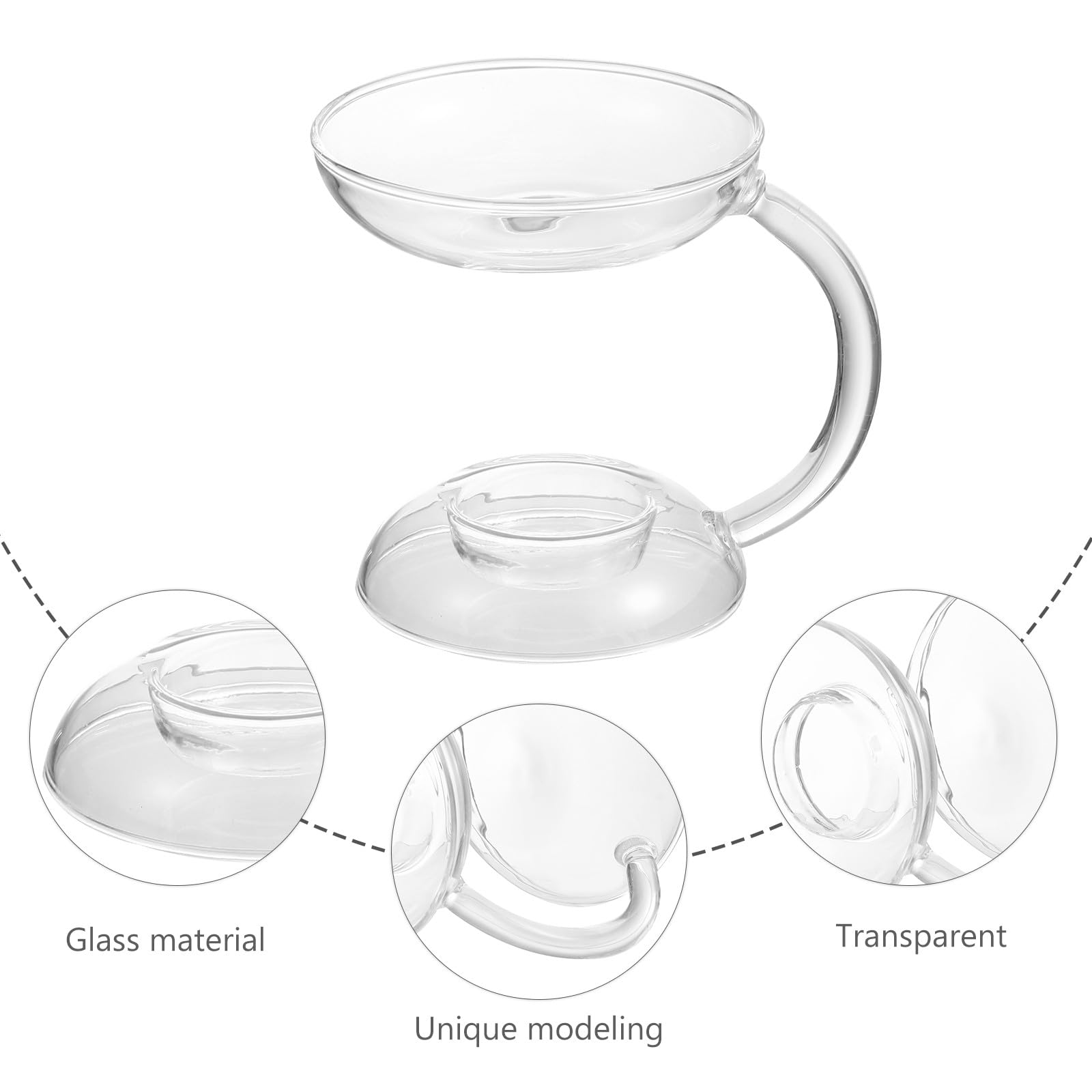 Veemoon Candelabro de Cristal Portavelas Adecuado para Tealight y Aceite Esencial, Lámpara de Aromaterapia para Vela Aromática Adecuado para Bodas y Bares
