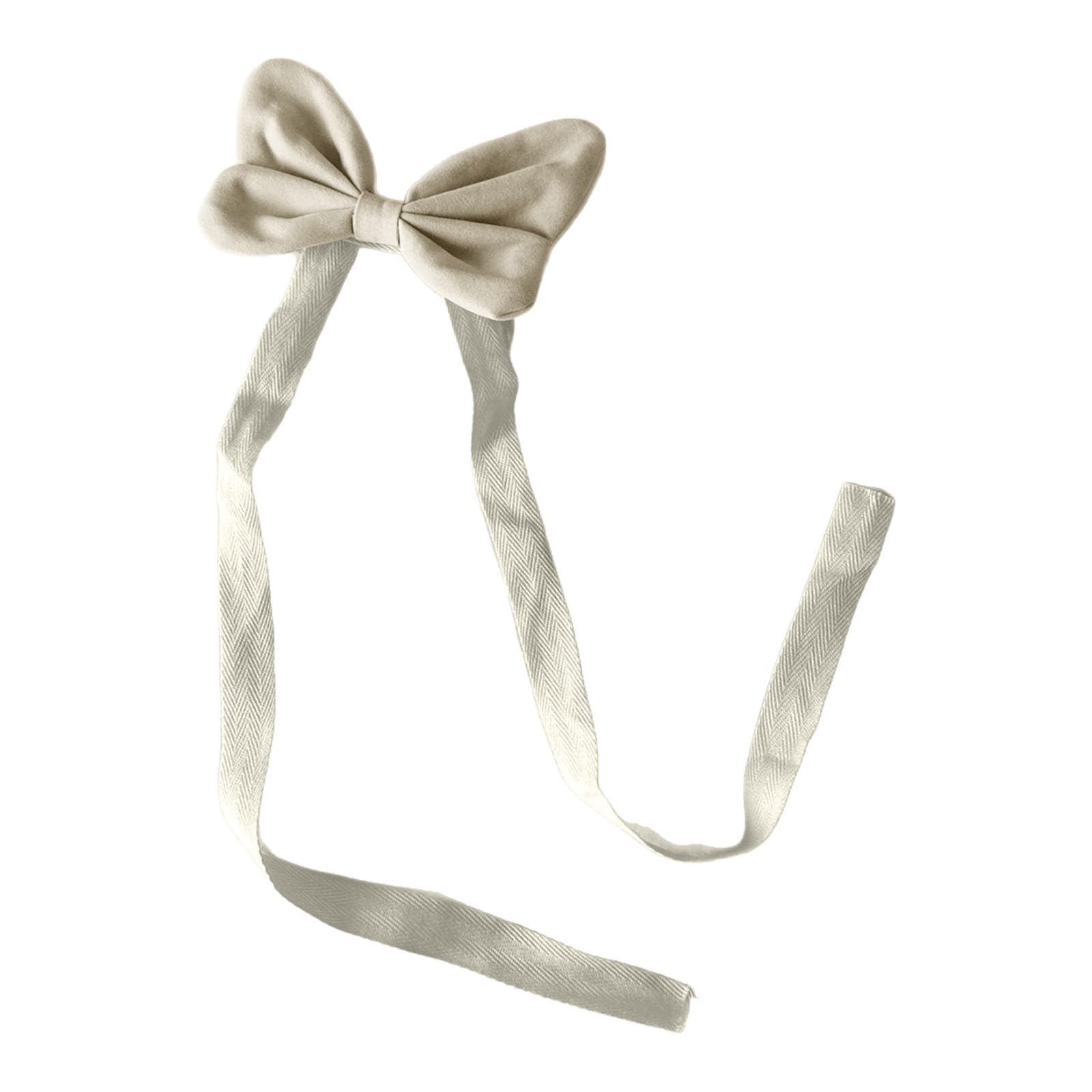 Mekalero Beige Velvet Bowknot Curtain Tiebacks Bows Drapery Holdbacks For Princess Room And Living Room Curtain Decoration Silk Ribbon Holdback