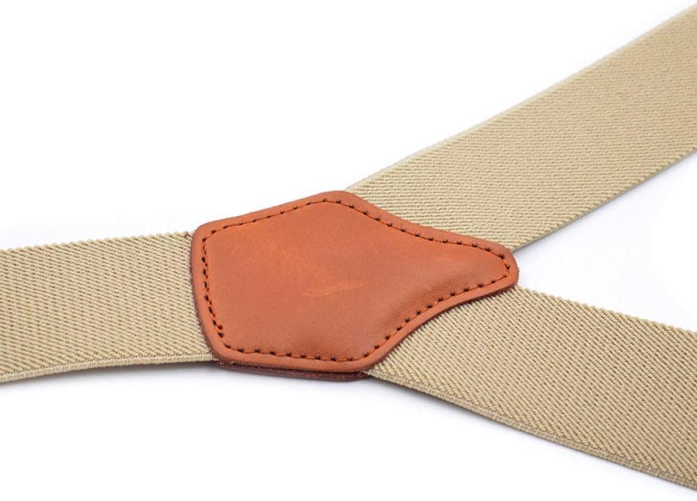 Herren Hosenträger Y Form - Herren Hosenträger Für Hosen Vintage Leder Hosenträger Für Männer 6 Knopf Hosenträger Hochzeit Party, Burgundy