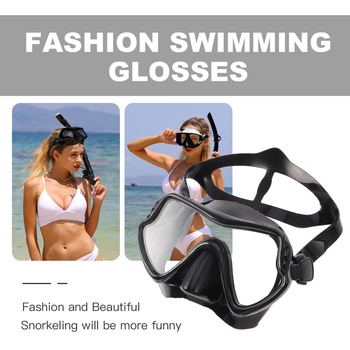 INOOMP Máscara De Snorkel De Silicona para Hombres y Mujeres Kit De Máscaras De Buceo Equipo De Snorkel para Buceo Aguas Abiertas y La Playa