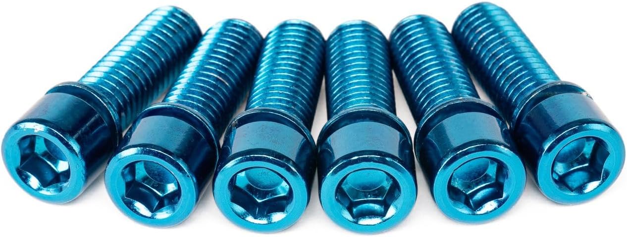 Salt Stem Parts Solid Stem Bolt Set for Bicycles BMX, M8X25mm, 6 Pieces