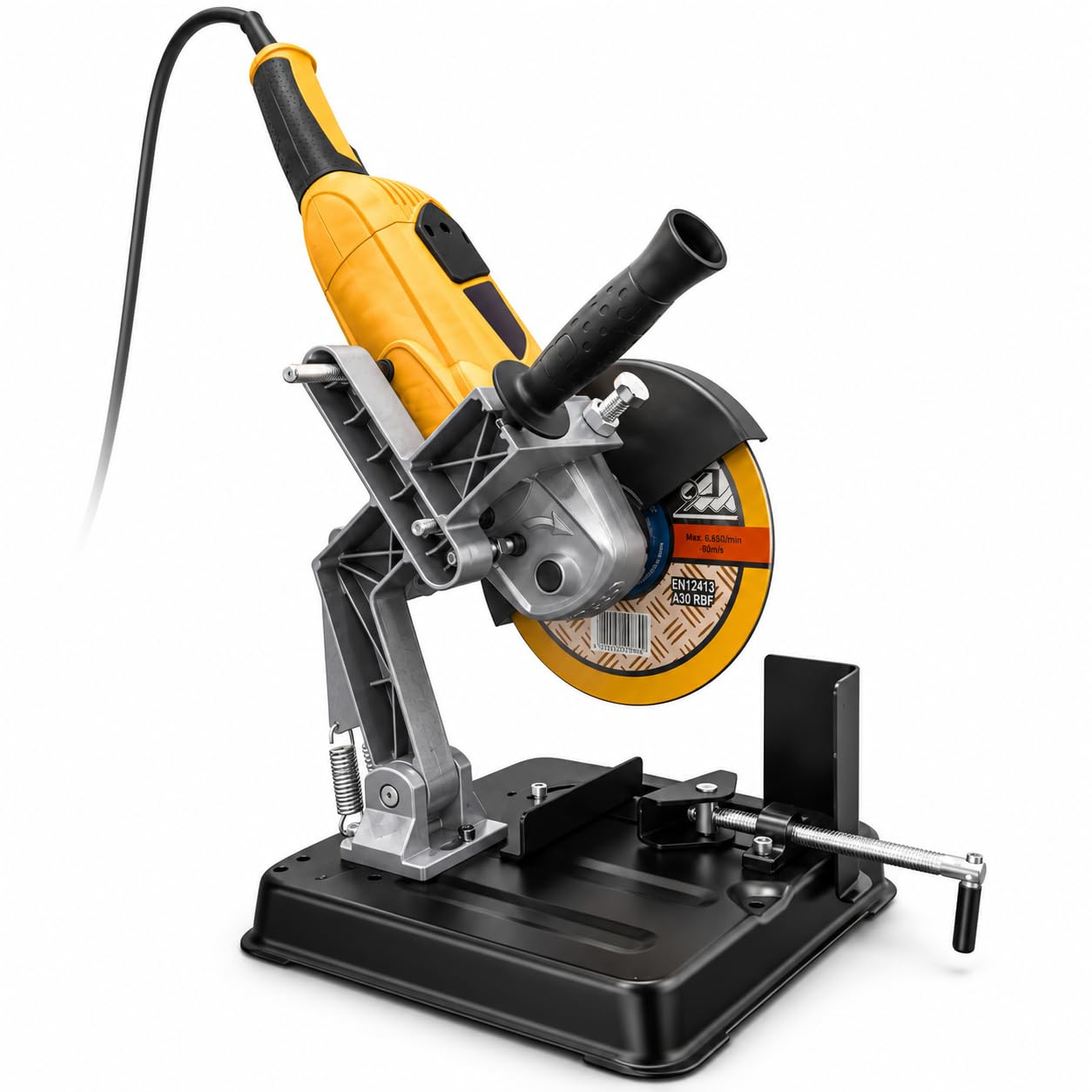 Soporte de banco para amoladora angular 180/230 Tronzadora Soporte para amoladora angular de 180-230 mm tronzadora madera hierro ajustable
