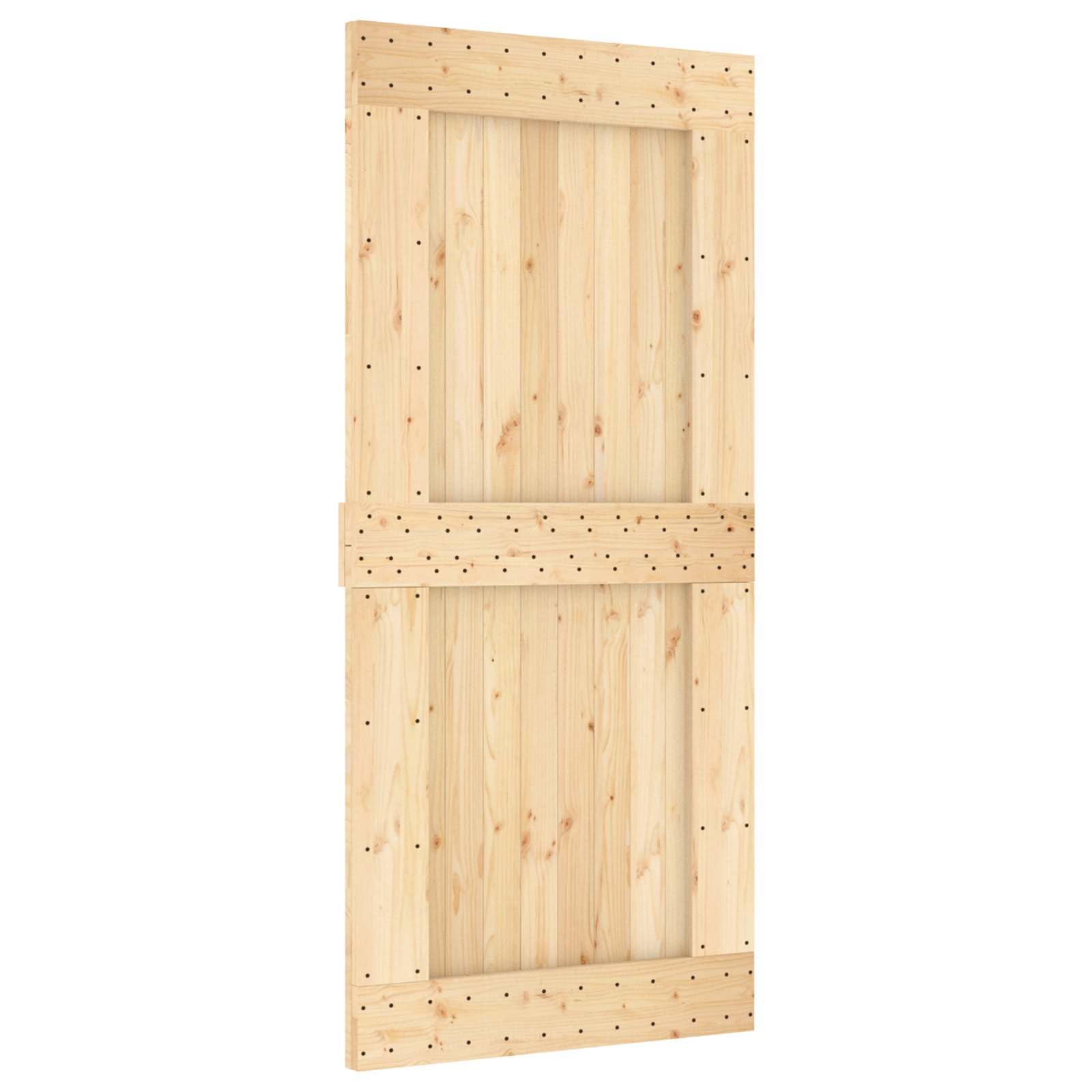 Vidaxl Natural And Black Sliding Door Narvik Beige And Black 95 X 210 Cm (213.5 Cm), Stylish Sliding Door Track, Modern Space Saving Solution For Indoor Hardware, Efficient Room Divider With Seamless Operation