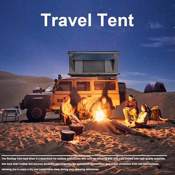 Robust Hard Shell Rooftop Tent | Spacious SUV Camping Tent | Waterproof Roof Top for Trucks