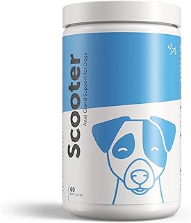 Dog's Lounge - SCOOTER - Digestive Soft Chews for Dogs | Wheat Free Supplement for Healthy Anal Glands with Added Pumpkin | Support Normal Bowel Function and Eliminate Scooting | Natural Ingredients