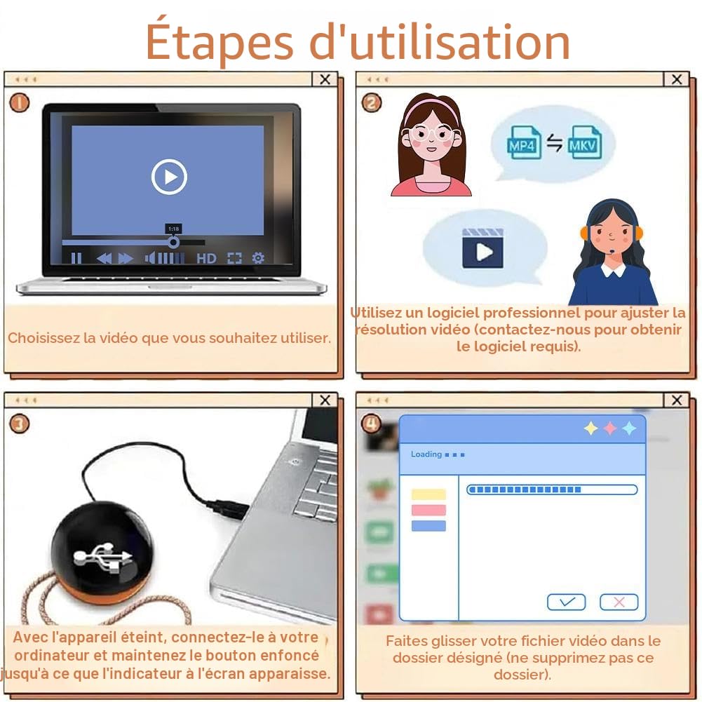 Lampe à mémoire de forme, album photo numérique à ultrasons 3D, boule de cristal à ultrasons, affichage vidéo numérique, photo et sphère LED personnalisables, pour couples, animaux domestiques, cadeau