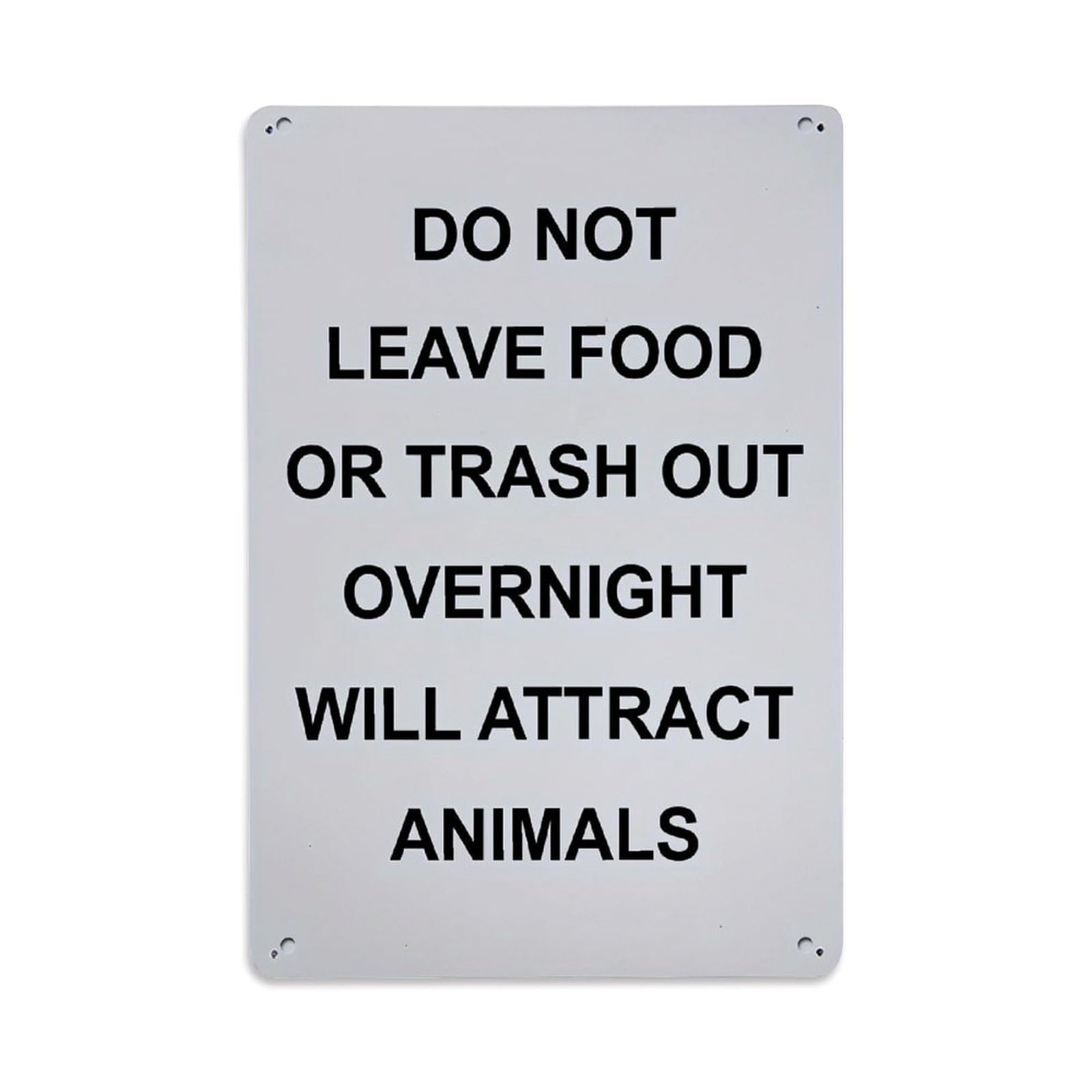 Nestemfo Vintage Do Not Leave Food Out Tin Sign Metal Sign, Living Room,Bar, Home, Bedroom Wall Decor,Retro Metal Poster 8X12 Inches