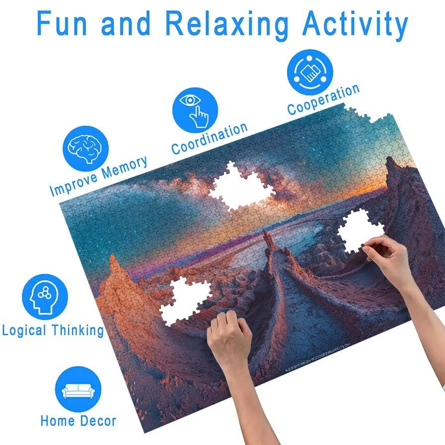 Puzzle 1500 Piezas Abstracto para Adultos, Puzzle Paisajes de Madera con Caja Regalo para Adultos, Rompecabezas Desafiante para Toda la Familia, Rompecabezas para Regalo Mujer, Regalo Hombre, -5659