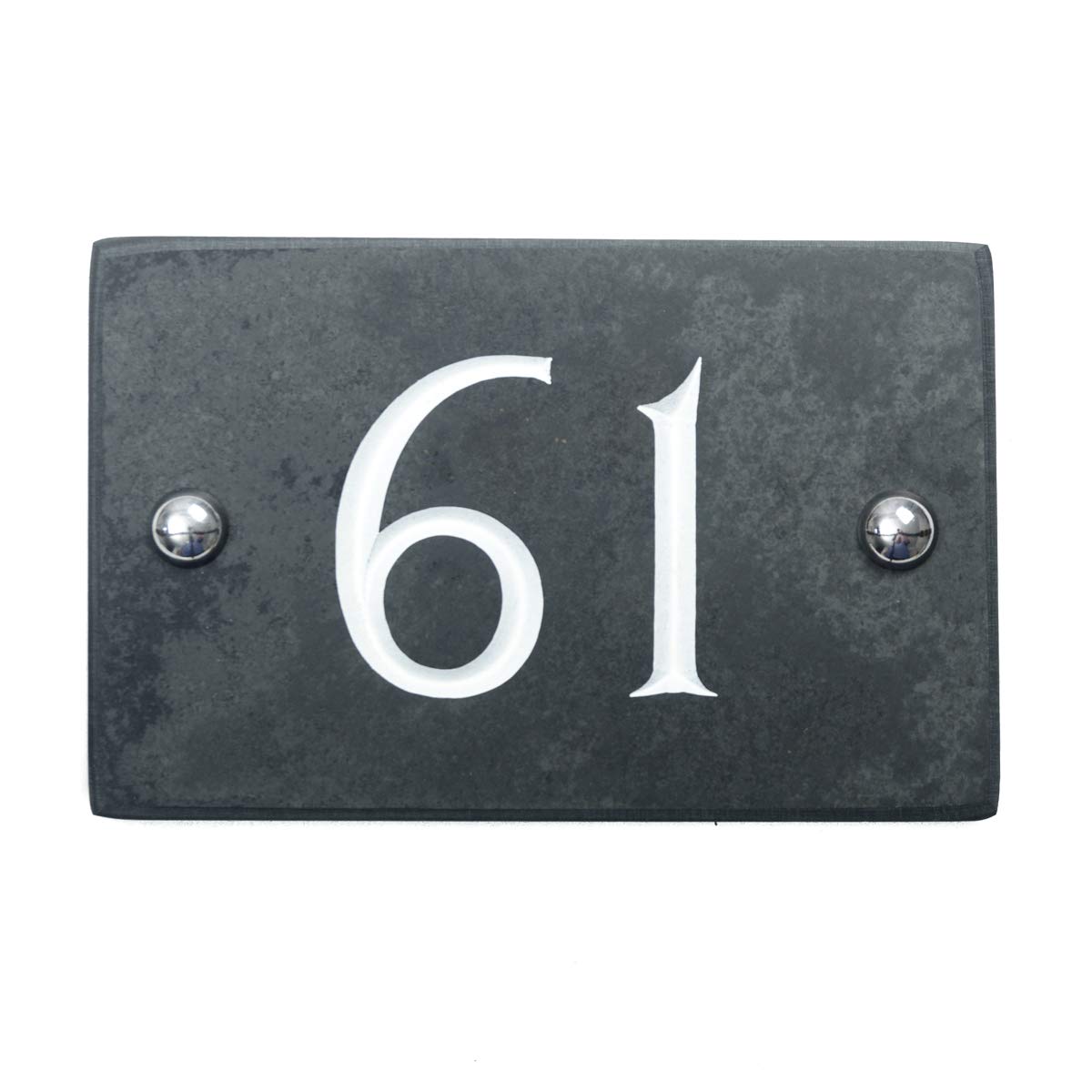 Slate Engraved House Number 61