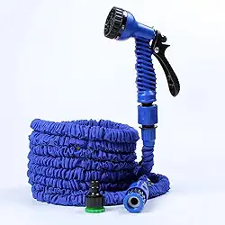 Mangueira Jardim Expansível 30 Metros Resistente Jatos D Água (Azul)
