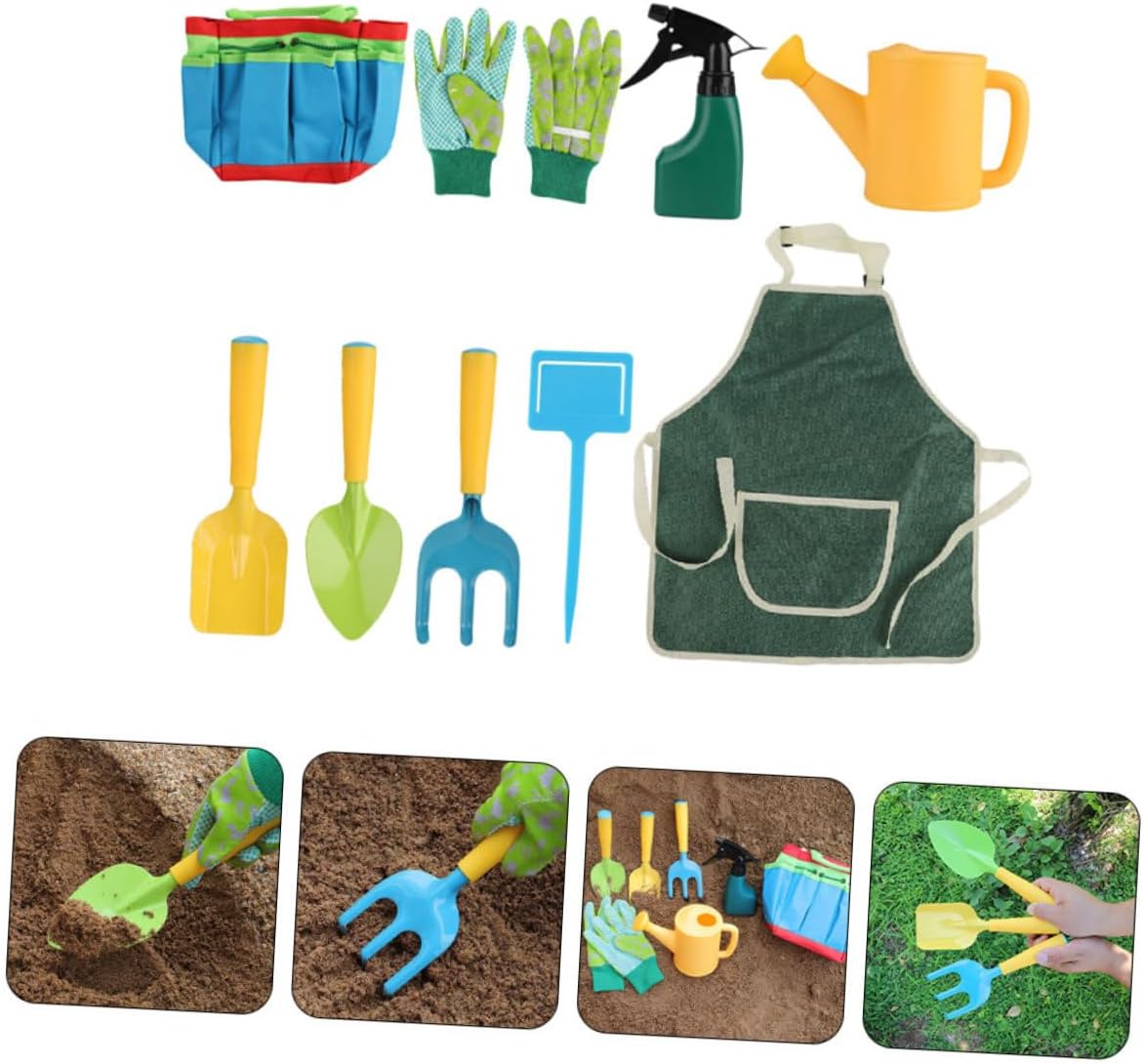 1set Boy Girl Gardening Tools Hand Tools Apron for Planting Transplanting and Weeding for Outdoor Fun and Learning for Boy Girl