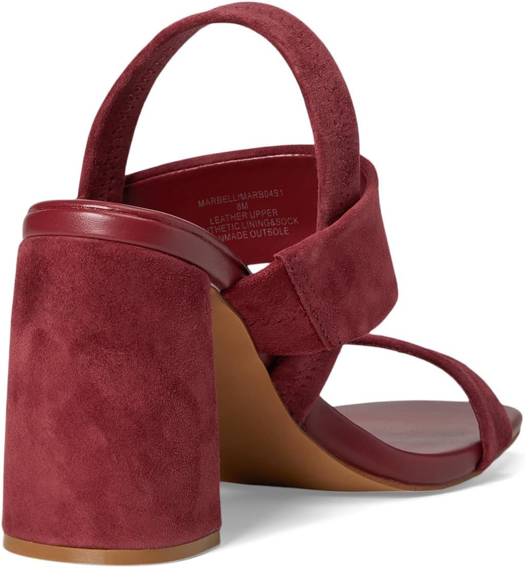 Steve Madden レディース マーベル ヒールサンダル, バーガンディスエード, 7.5