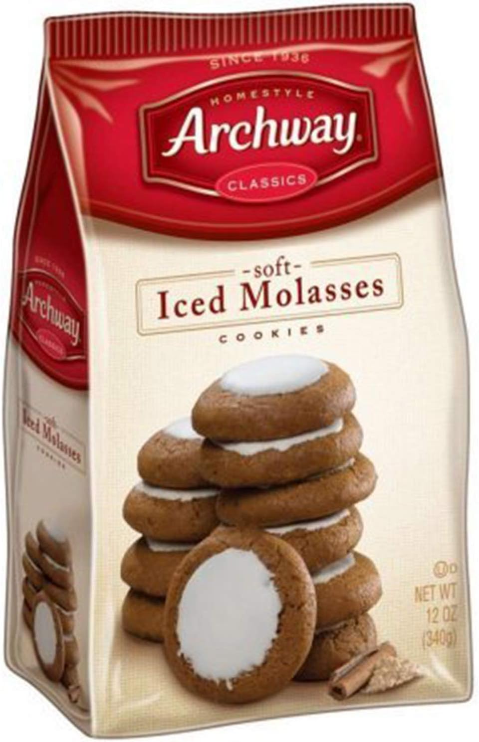Archway Iced Molasses Cookies, 12 Ounce (Pack of 2)