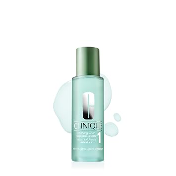 Clinique Clarifying Lotion 1 | Gentle Exfoliator For Very Dry Skin Types| Face Toner With Witch Hazel + Salicylic Acid | Step 2 in 3-Step Skin Care Routine, 6.7 Fl Oz