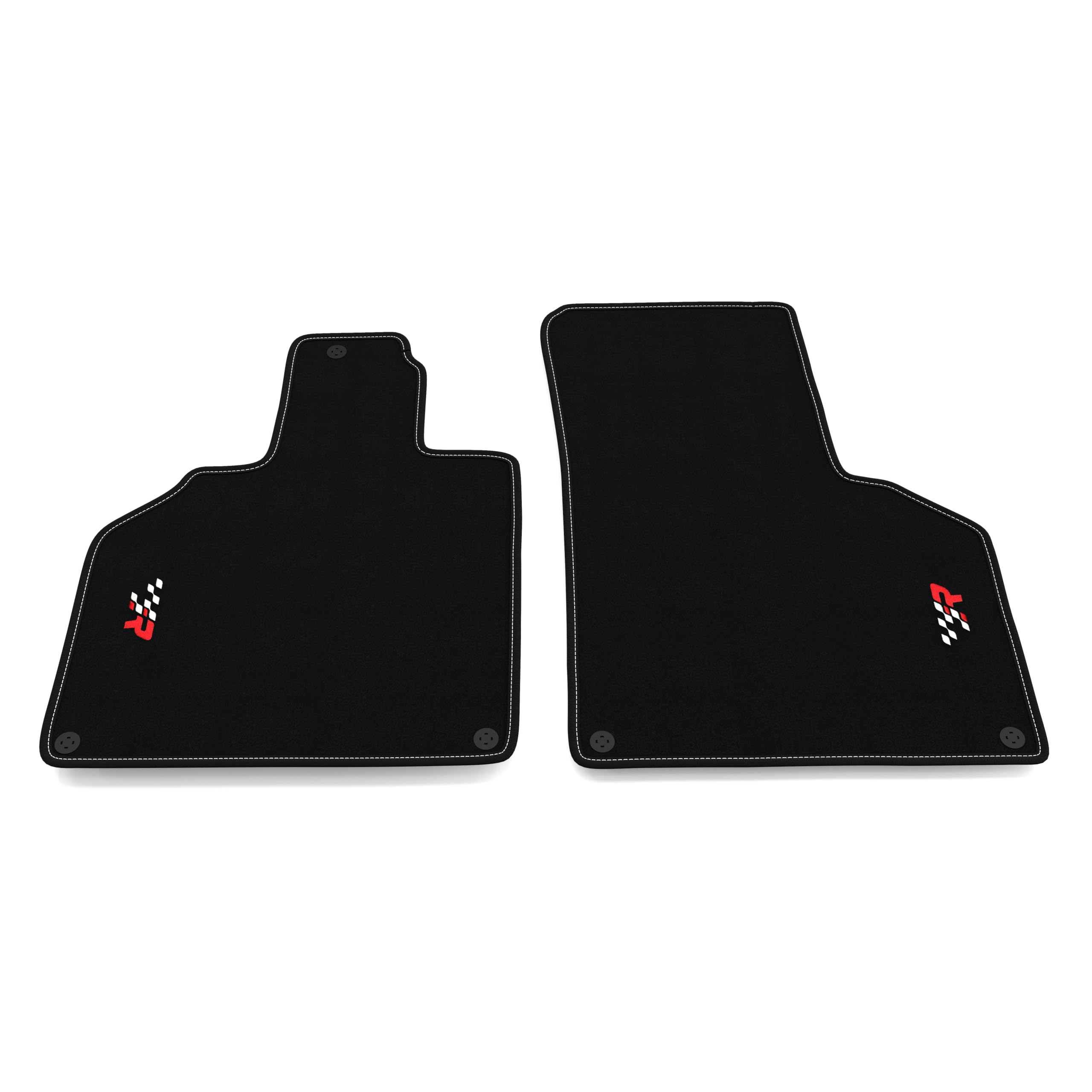 Set de Tapis de Voiture compatibles avec Lamborghini Gallardo 2008-2013 | Tapis sur Mesure en Moquette, Broderie R Racing, sur Mesure