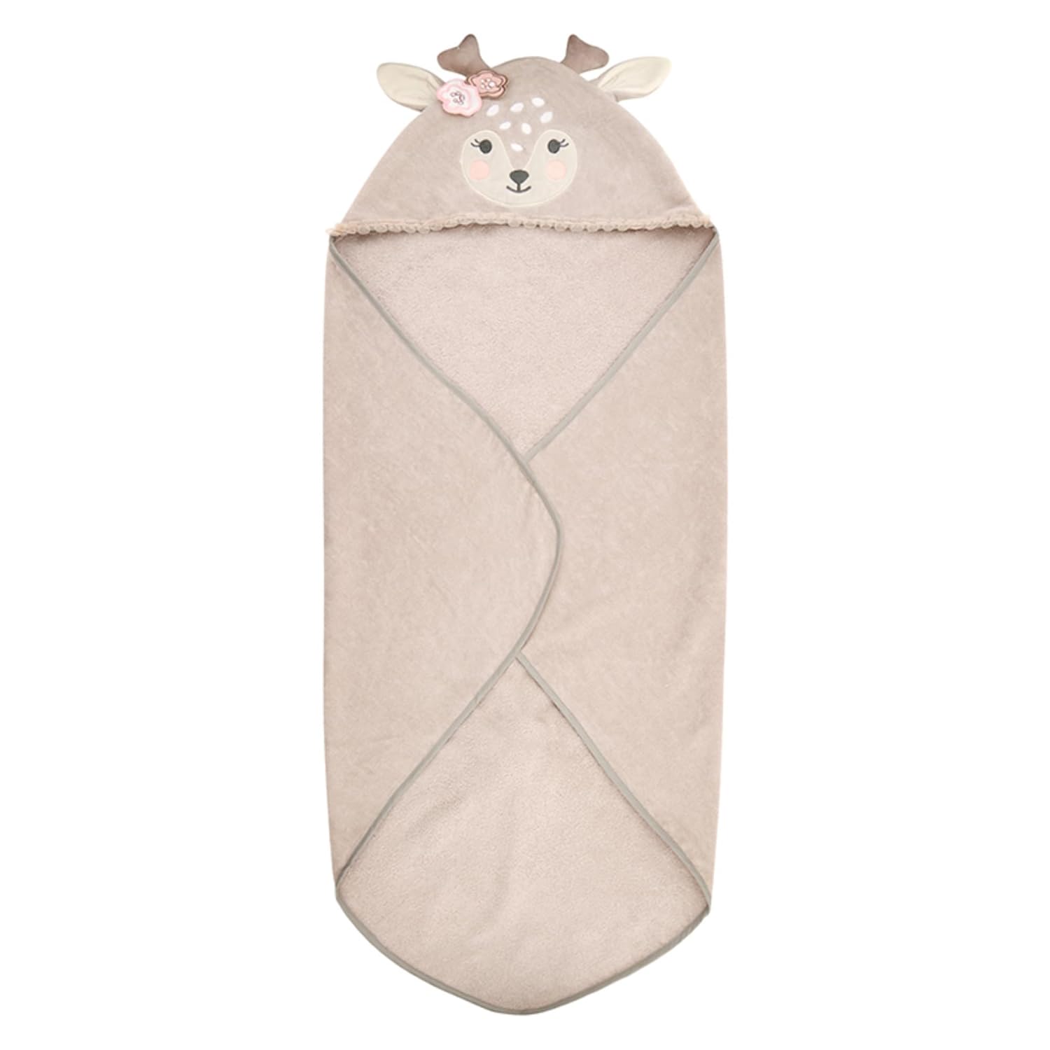 Stephan Baby Hooded Towel - 100% Cotton with Fun Animal Design for Infants and Toddlers, 31" Square, Fawn