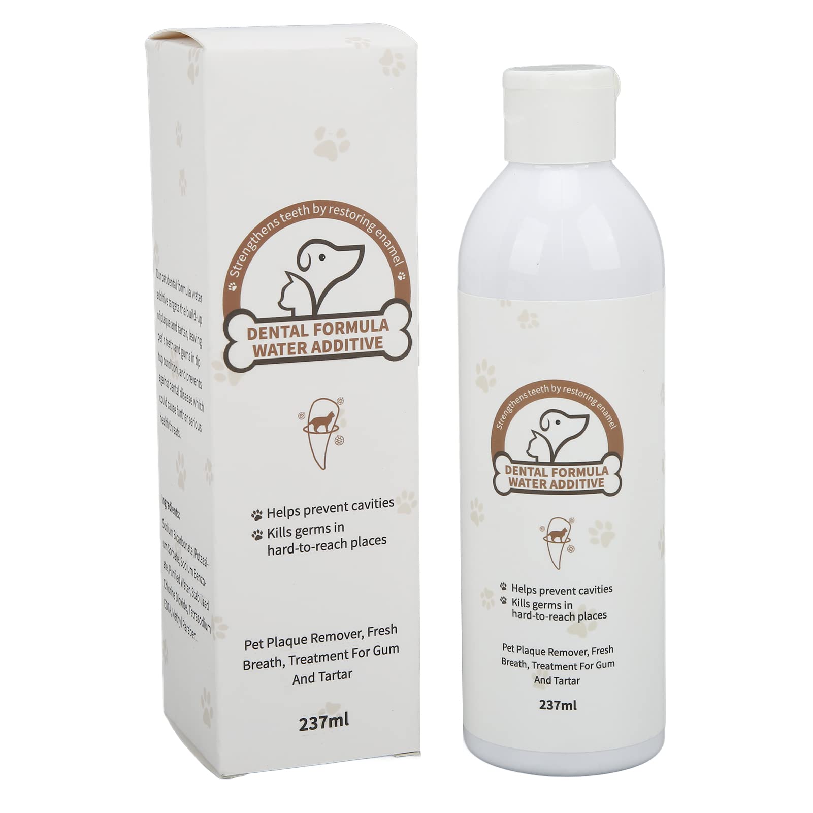 EVTSCAN Pet Mouthwash Dogs and Cats Oral Cleansing Water Pet Dental Care Solution for Bad Breath and Tartar 237ML