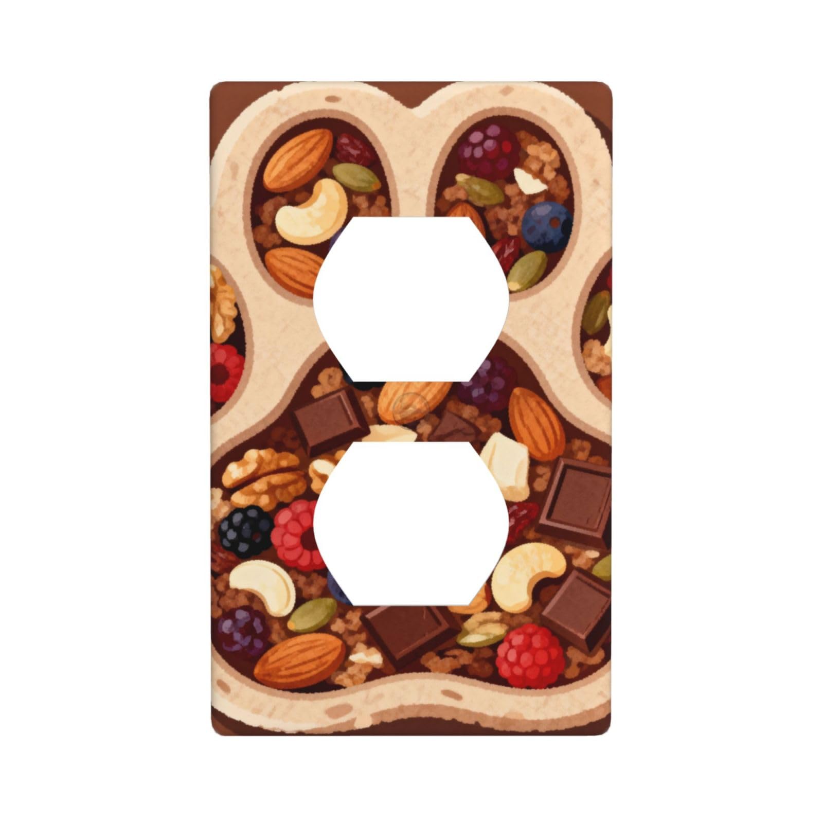 Cute Bear paw Decorative Switch Plate Cover-Unbreakable Polycarbonate Wall Plate for Home Office, 1 Gang with Screws