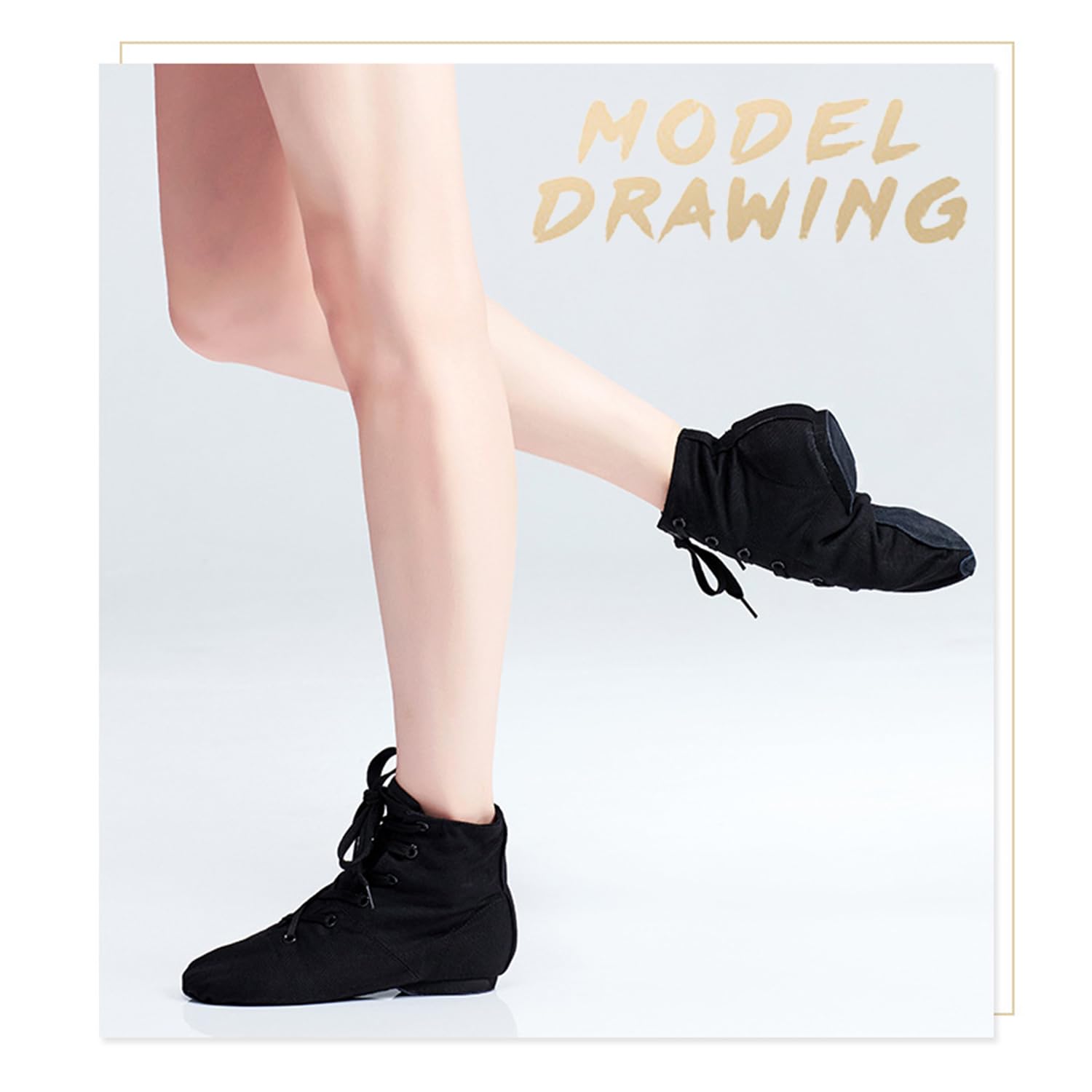Chaussures De Danse Chaussure de Ballet Boot Semelle Souple Yoga Gymnastique Split Plate Ballet Doux Toile Chaussons pour Hommes Femmes Little Kid Lacets Filles Canvas Jazz Dance Bottes