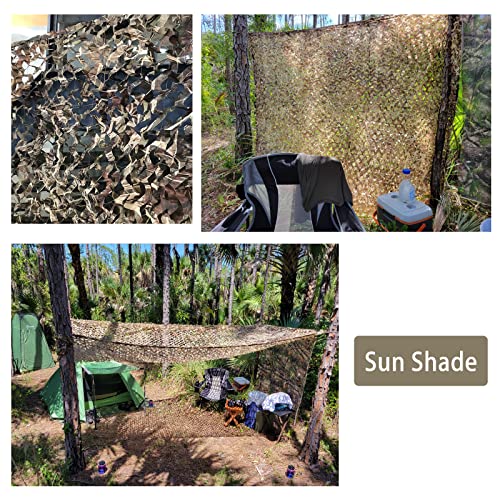 iunio Camo Netting Camouflage Netting, 10ft×10ft, 10x20ft, 20ft×20ft, Mesh Backing Oxford Fabric Camo Net Military Surplus, Hunting Blind for Deer Stand, Party Decorations, Photograph and Car Cover