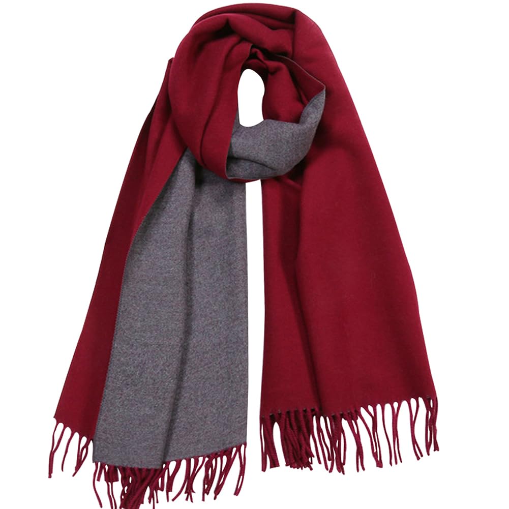 Floralies Cashmere Scarf for Women Wool Scarf Gift Box Double-sided Style Tassels Winter Thick Oversized Scarves Wraps