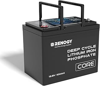Renogy 12V 24V 48V 100Ah Core Series Deep Cycle Lithium Iron Phosphate Battery, 5000+ Cycles, Built-in 100A BMS, Perfect for RV, Marine, Camping, Trolling Motor, Solar Off-Grid System