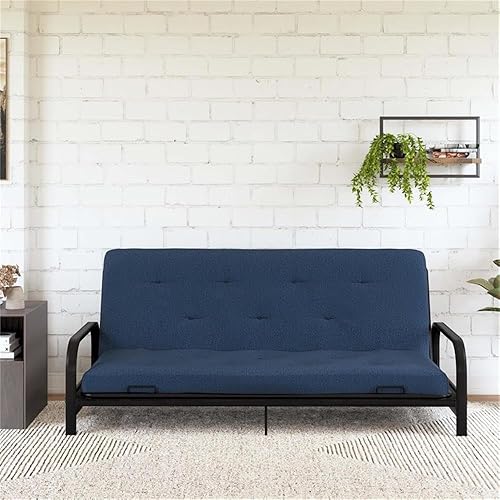Miniatura 3 de DHP Braga - Colchón de futón de microfibra tamaño matrimonial de 6 pulgadas, color azul