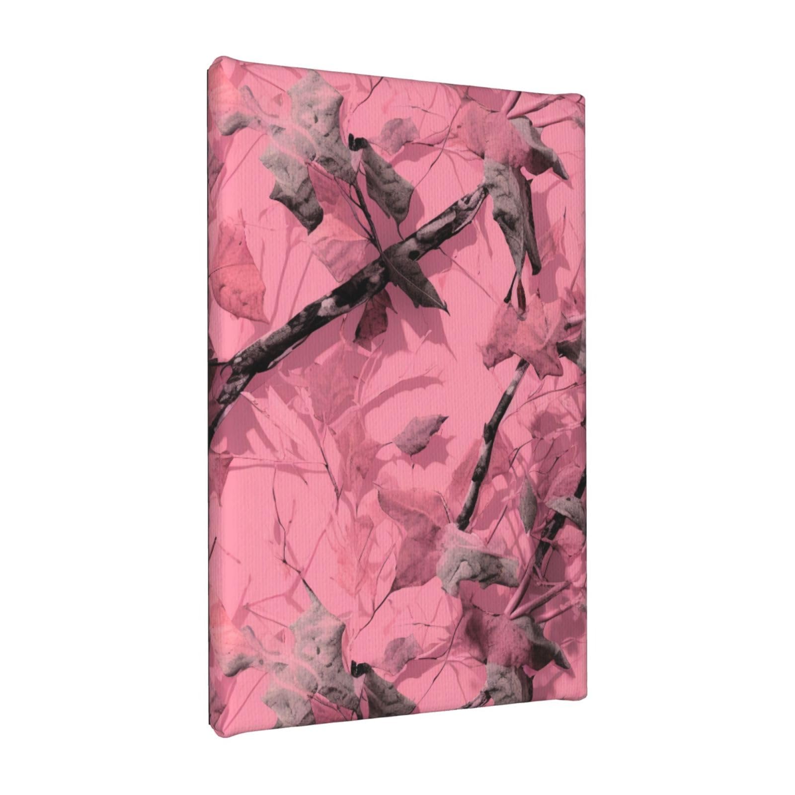 YKLJG beautiful leaves Camouflage Printed Wall Art Canvas Painting 20x30 CM Wooden Framed Picture Painting Artwork Prints for Bedroom Kitchen Home Office Decor