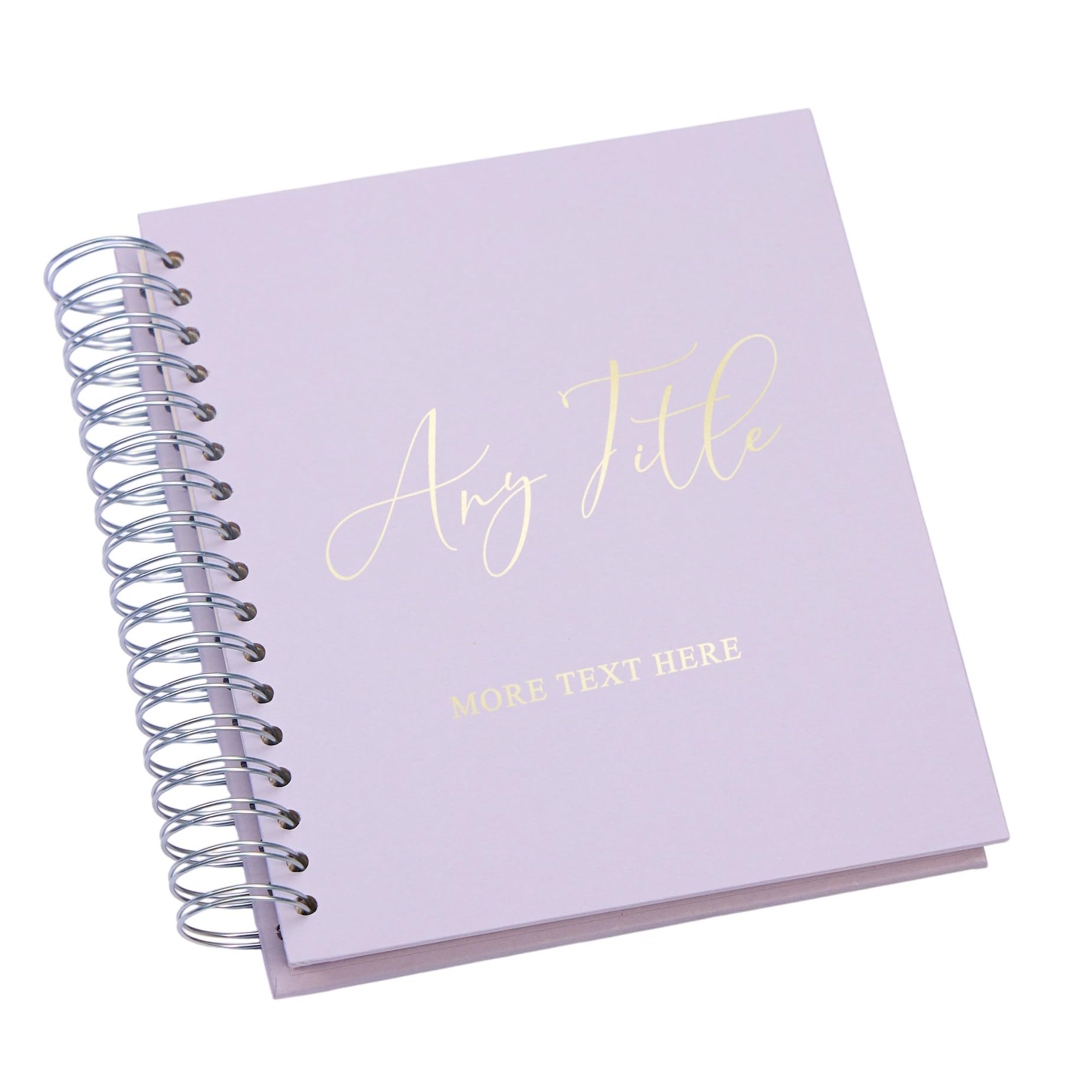 Personalised Large Self Adhesive Photo Album Any Title and Sentiment, Multiple Colors, Holds 6x4, 5x7 and 8x10 Photos (Lilac, 5 x 7 Inches)