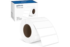 POLONO Direct Thermal Labels: 3" x 1" for Shipping and Barcode Printing