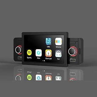 Reprodutor de áudio MP5 para Carro de 5 Polegadas, Transmissor de Vídeo de áudio para Carro DIN único Com Controle Remoto, Reprodutor FM AV MP5 Com Tela Sensível Ao Toque de 5