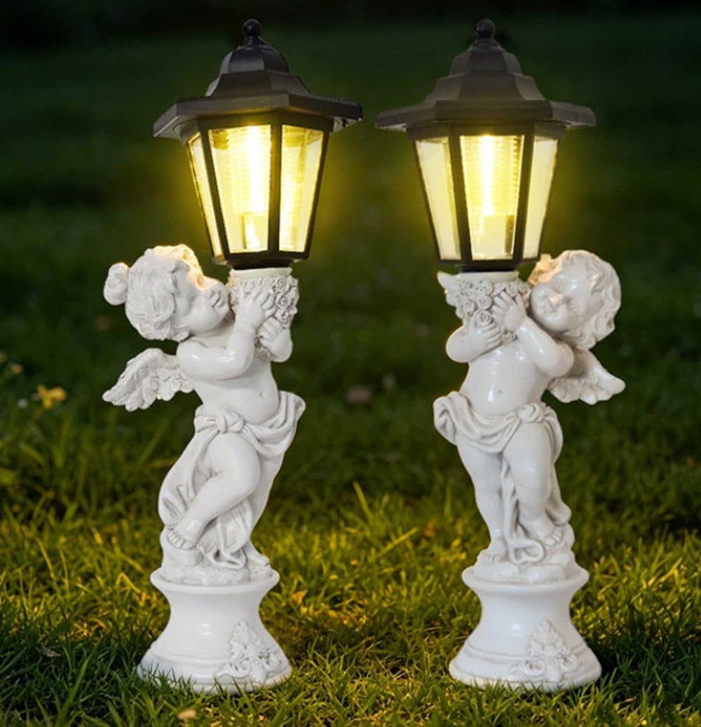 Statua di luce solare di stile europeo per il patio del giardino (Statue2)