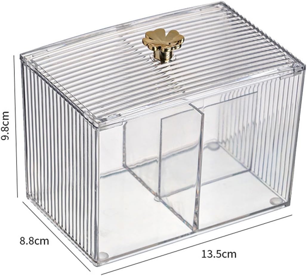 Acrylic Cosmetics Storage Box with Lid, Multi Grid Desktop Organizer image 2