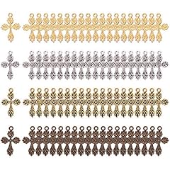 80pcs Mixed Color Cross Charms