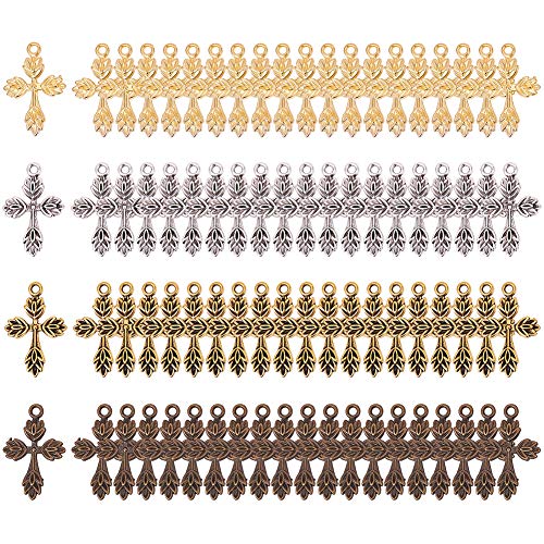 SUNNYCLUE 80-Piece Multi-Color Cross Charm Pendants #TOP14