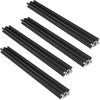 4 PCS 16 Inch 2040 Aluminum Extrusion, Aluminum Profile Extrusion Linear Rail, Aluminum Extrusion Aluminum Alloy Black for 3D Printer and CNC DIY Laser Engraving Machine,by GENHAKON