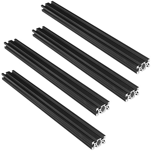 4 piezas de extrusión de aluminio 2040 de 16 pulgadas, riel lineal de extrusión de perfil de aluminio, aleación de aluminio de extrusión de aluminio