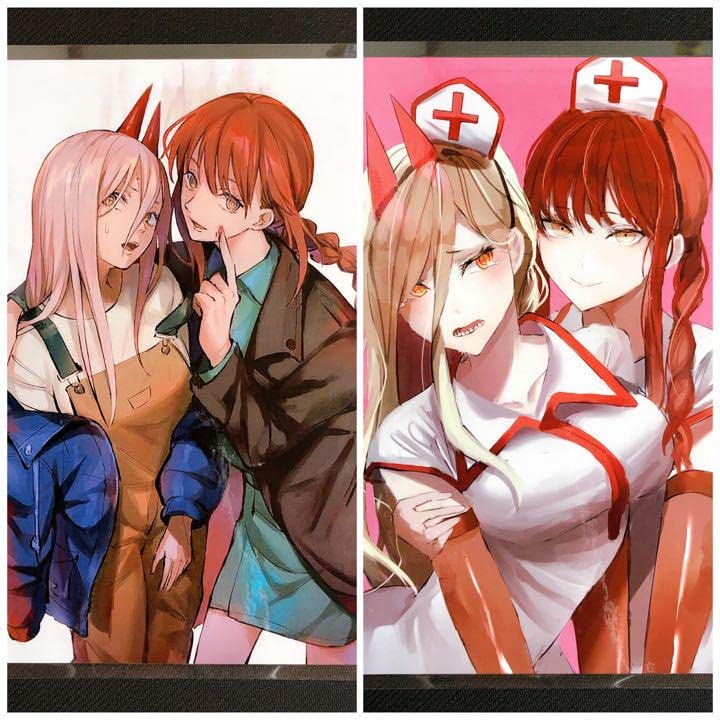 Amazon.co.jp: A4イラスト ラミネート 2枚セット マキマ パワー