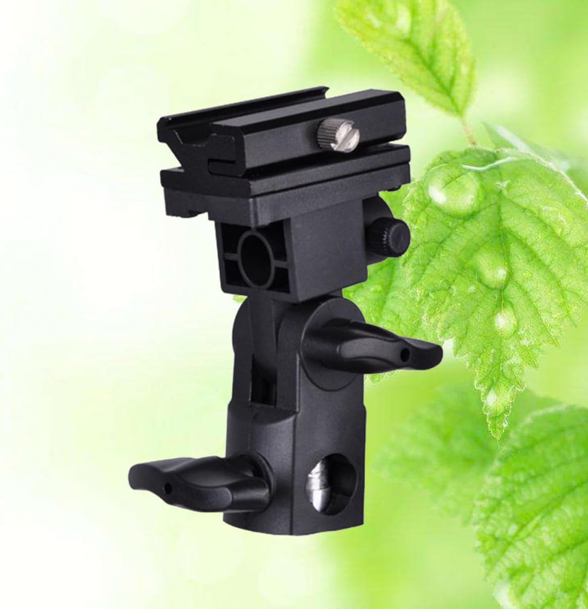 Artibetter DSLR Camera Flash Bracket with Swivel Light Stand Mount Adjustable 180 Pitch Flash Holder with Umbrella Locking Screw for Photography Accessories 4.52 x 2.16 Inches