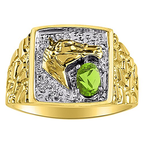 Bague tête de cheval diamant et péridot pour votre style quotidien