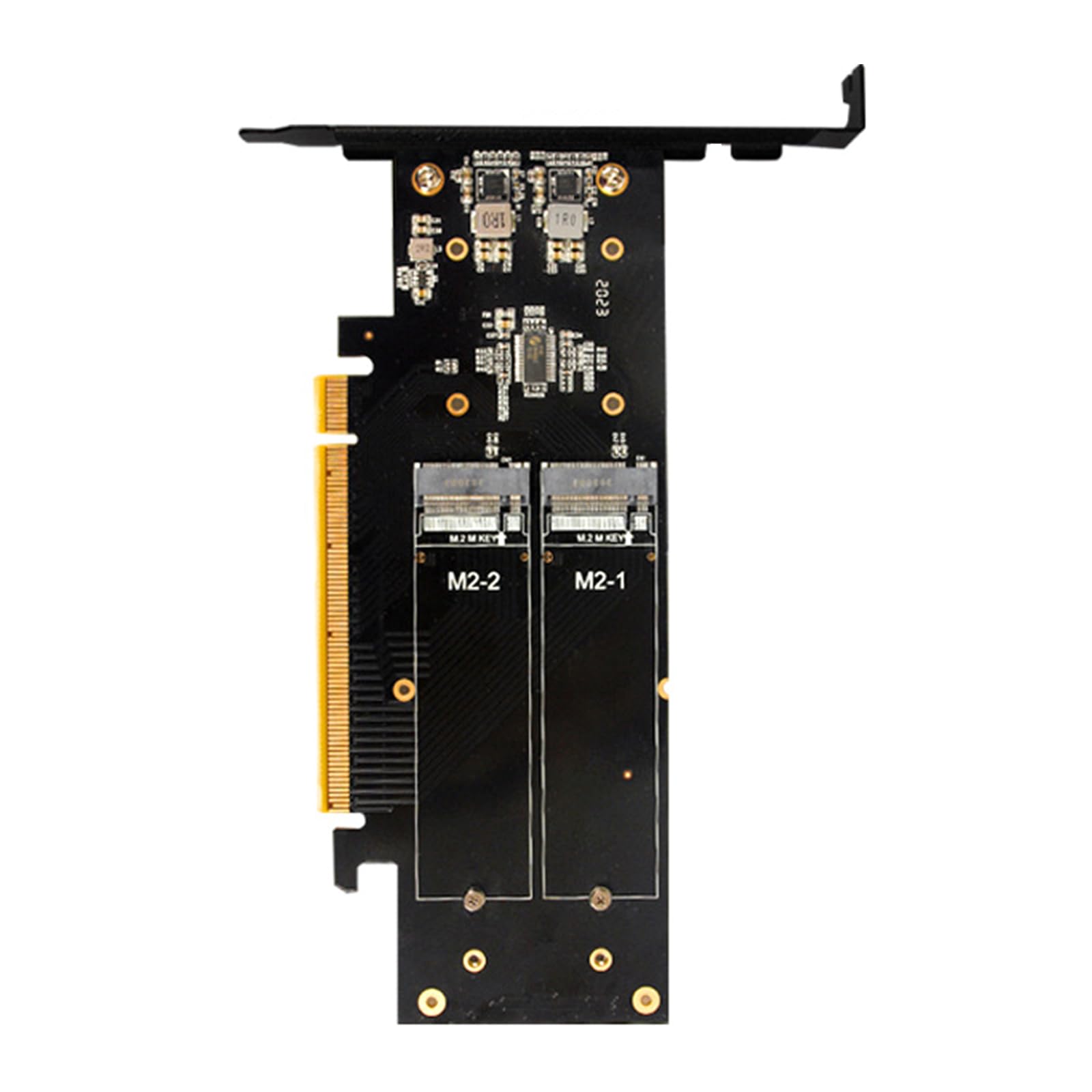 Scheda di espansione PCIe 5.0 X16 NVMe HDDs 4 slot per unità e RAID 0/1/5 per trasferimento dati ad alta velocità HDDs Array Adapter