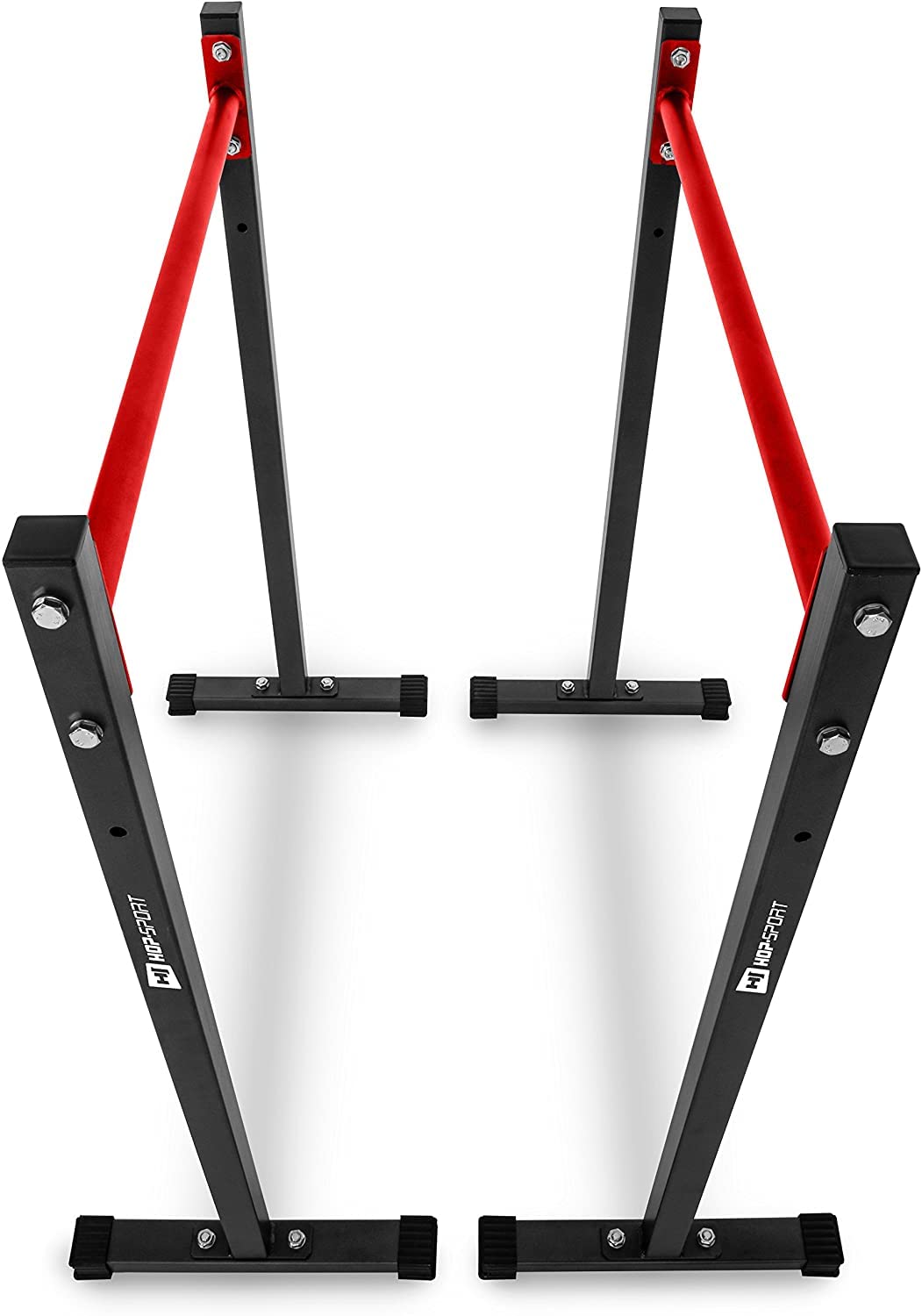 HOP-SPORT® Barres de dips avec Gants d'entraînement HS-1001K, Barres parallèles Musculation pour entraînements au Poids de Corps