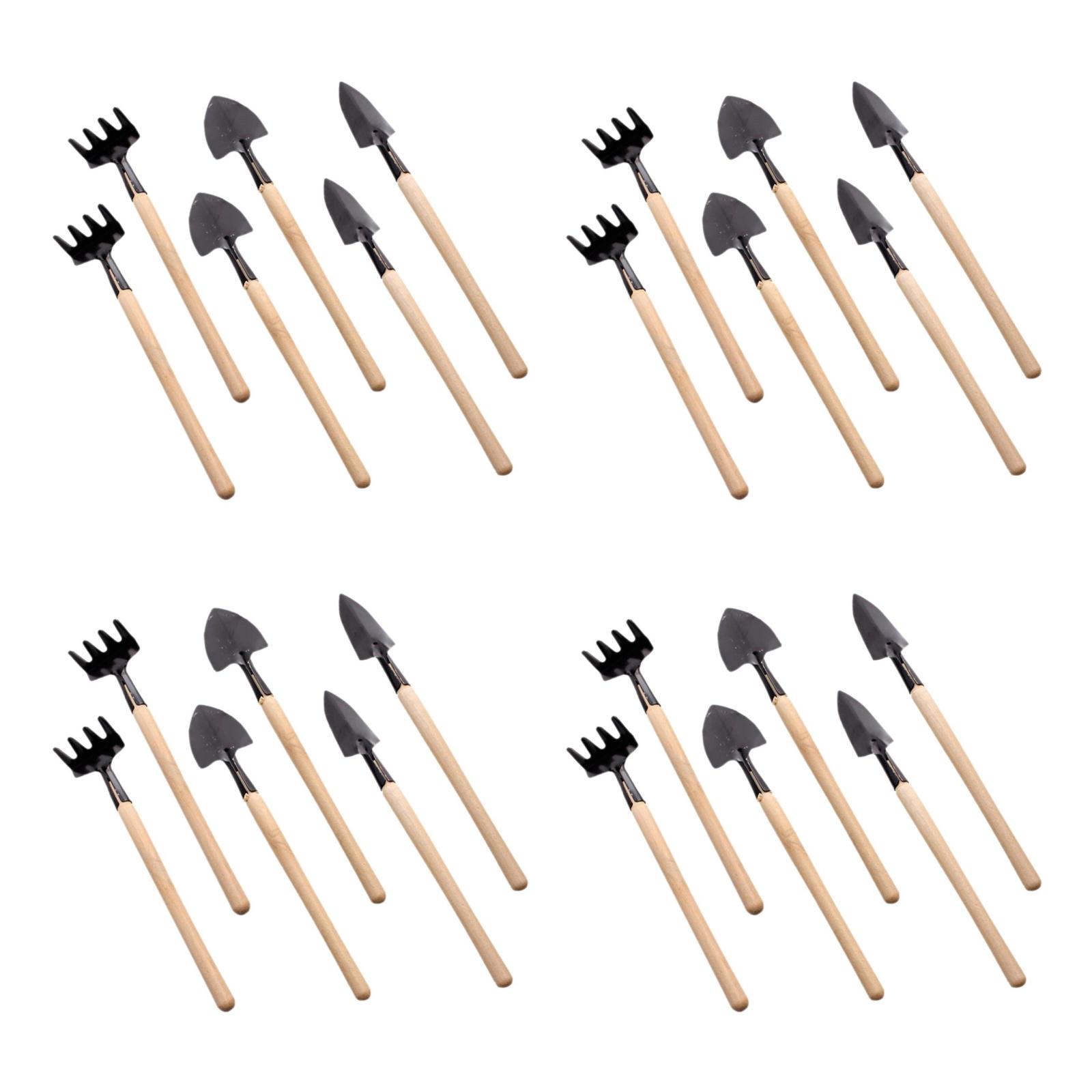 Juego de herramientas de jardinería mini 8 piezas miniatura 7
